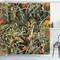 Ambesonne Botanical Shower Curtain, Close up Autumn Themed Nature View Photo with Sere Leaves and Herbs, Cloth Fabric Bathroom Decor Set with Hooks, 69" W x 70" L, Sage Green Multicolor